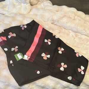 Kate Spade Black Floral SILK Scarf 80”x 28”. Brand new!